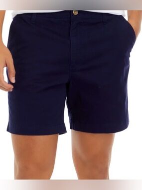 True Craft Chino Classic Navy Flat-Front Shorts